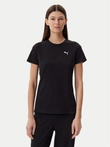Puma T-Shirt Ess Elevated 685021 Czarny Slim Fit. Czarne t-shirty Puma, s, bez wzorów, z bawełny, bez kołnierzyka, bez ramiączek. Za 79,99 zł.
