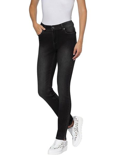 Heine Dżinsy - Slim fit - w kolorze czarnym rozmiar: 34. Czarne jeansy Heine, bez wzorów, z podwyższonym stanem. Za 91,34 zł.