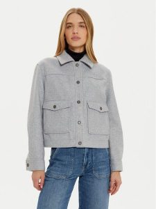 Guess Kurtka przejściowa W4BL27 WGIX2 Szary Regular Fit. Szare kurtki Guess, l, z aplikacjami, z syntetyku, bez kaptura. Za 480,00 zł.