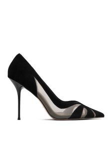 Eva Minge Szpilki EO-YARA-LT2019-7 Czarny. Czarne szpilki Eva Minge, bez wzorów, z materiału, bez obcasa. Za 429,99 zł.