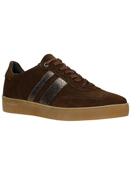 Wojas Skórzane sneakersy w kolorze złoto-brązowym rozmiar: 41. Brązowe trampki Wojas, bez wzorów, bez zapięcia. Za 285,49 zł.