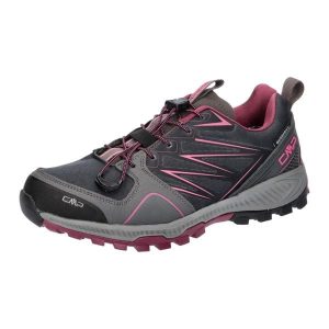 Buty trailowe damskie CMP ATIK WP przewiewne wodoodporne podeszwa Full On Grip. Czerwone buty trekkingowe CMP, bez zapięcia. Za 449,99 zł.