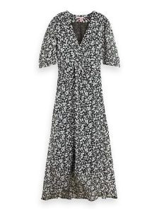 Scotch & Soda Sukienka w kolorze czarnym rozmiar: 38. Czarne sukienki Scotch & Soda, bez wzorów, bez kołnierzyka, bez ramiączek, maxi. Za 202,03 zł.
