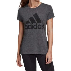 Koszulka sportowa damska Adidas Winners. Szare koszulki sportowe ADIDAS, bez wzorów, z bawełny, bez ramiączek. Za 81,00 zł.