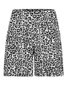 Sublevel Szorty w kolorze biało-czarno-szarym rozmiar: S. Białe szorty Sublevel, bez wzorów, z wiskozy, klasyczne, z podwyższonym stanem. Za 39,58 zł.