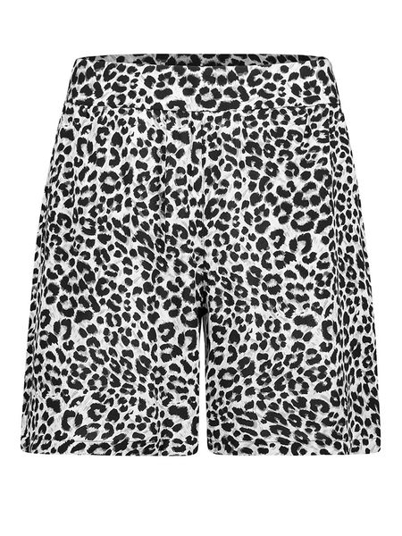 Sublevel Szorty w kolorze biało-czarno-szarym rozmiar: S. Białe szorty Sublevel, bez wzorów, z wiskozy, klasyczne, z podwyższonym stanem. Za 41,30 zł.