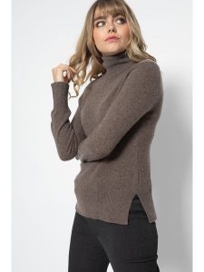 Perfect Cashmere Kaszmirowy golf "Tracy" w kolorze brązowym rozmiar: M. Brązowe golfy Perfect Cashmere, bez wzorów, z kaszmiru. Za 330,20 zł.