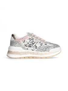 Liu Jo Sneakersy w kolorze srebrno-jasnoróżowo-czarnym rozmiar: 36. Czarne trampki Liu Jo, bez wzorów, bez zapięcia. Za 302,35 zł.