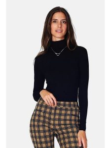 ASSUILI Koszulka w kolorze czarnym rozmiar: 42. Czarne bluzki Assuili, bez wzorów, klasyczne, bez kołnierzyka, bez ramiączek. Za 63,95 zł.