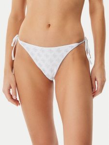 Guess Dół od bikini E5GO11 MC040 Biały. Białe bikini Guess, z aplikacjami, z syntetyku. Za 169,99 zł.