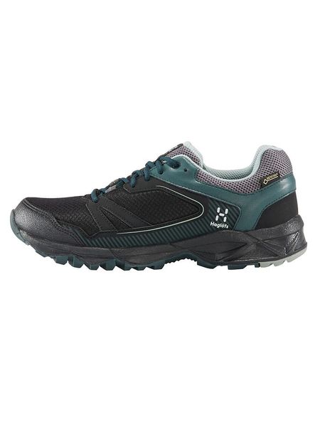Haglöfs Buty turystyczne "Trail Q Fuse GT" w kolorze czarno-morskim rozmiar: 41 1/3. Czarne buty trekkingowe Haglöfs, z gore-texu, bez zapięcia. Za 289,45 zł.