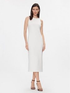 Max Mara Leisure Sukienka codzienna Baccano 2416621027 Biały Regular Fit. Białe kombinezony Max Mara Leisure, na co dzień, xs, bez wzorów, z syntetyku, bez kołnierzyka, bez ramiączek, proste. Za 399,99 zł.
