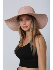 Lucky Bees Kapelusz przeciwsłoneczny w kolorze jasnoróżowym rozmiar: onesize. Różowe kapelusze Lucky Bees, bez wzorów, z materiału. Za 73,99 zł.