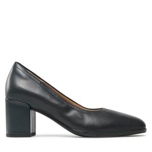 Czółenka Clarks. Niebieskie czółenka Clarks, bez wzorów, bez obcasa, bez zapięcia. Za 269,99 zł.