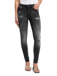 Scotch & Soda Dżinsy - Skinny fit - w kolorze antracytowym rozmiar: W26/L34. Czarne jeansy Scotch & Soda, z aplikacjami, ze skóry. Za 202,03 zł.