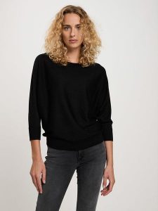 Cross Jeans Sweter w kolorze czarnym rozmiar: M. Czarne swetry oversize Cross Jeans, m, bez wzorów, z jeansu, bez ramiączek. Za 90,45 zł.