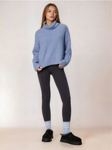 Legginsy z gumką w pasie - szary. Szare legginsy Sinsay, bez wzorów. Za 29,99 zł.