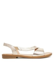 Lasocki Sandały CEO-WI23-FOXI-95 Złoty. Żółte sandały Lasocki, bez wzorów, ze skóry, bez obcasa, na płaskiej podeszwie, bez zapięcia. Za 149,99 zł.