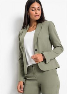 Żakiet. Zielone marynarki i żakiety bonprix, bez wzorów, eleganckie. Za 147,99 zł.