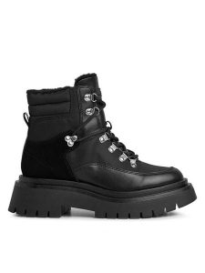 Pepe Jeans Trzewiki PLS50498 Czarny. Czarne botki Pepe Jeans, bez wzorów, z jeansu, bez obcasa, na płaskiej podeszwie, bez zapięcia. Za 459,99 zł.