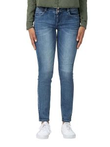 Timezone Dżinsy "Enya" - Slim fit - w kolorze niebieskim rozmiar: W31/L34. Niebieskie jeansy Timezone, z aplikacjami. Za 83,62 zł.