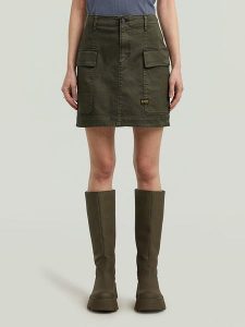 G-Star Spódnica dżinsowa w kolorze khaki rozmiar: W24. Brązowe spódnice G-Star, na co dzień, bez wzorów, retro, mini. Za 154,07 zł.