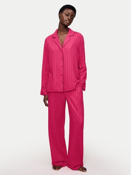 Triumph Piżama Amourette Jacquard 10225073 Różowy Relaxed Fit. Czerwone piżamy Triumph, bez wzorów, z wiskozy, bez ramiączek. Za 249,99 zł.