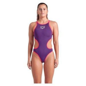 Damski kostium kąpielowy 1-częściowy Arena One Biglogo. Fioletowe stroje jednoczęściowe Arena, bez wzorów. Za 199,99 zł.
