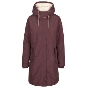 Przypomnienie o włamaniu - Kobieta Jkt Tp50 Mulberry. Brązowe kurtki Trespass, bez wzorów, z mikrofibry, bez kaptura. Za 435,99 zł.