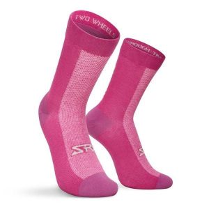 Skarpetki rowerowe z wełną merino Kolarstwo Siroko SRX Sella. Czerwone skarpetki SIROKO, bez wzorów, z wełny. Za 126,00 zł.