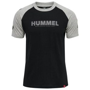Koszulka Hummel Legacy Blocked. Czarne bluzki Hummel, xs, bez wzorów, z bawełny, sportowe, bez kołnierzyka, bez ramiączek. W wyprzedaży za 65,15 zł.