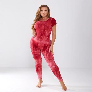 Kombinezon do Jogi Azalea. Czerwone kombinezony SAMARALI, m, bez wzorów, z bawełny, bez kołnierzyka, bez ramiączek. Za 425,00 zł.
