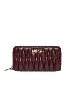MEXX Portfel CEO-MEXX-W1-001-AW25 Bordowy. Czerwone portfele Mexx, bez wzorów, z materiału. Za 99,99 zł.