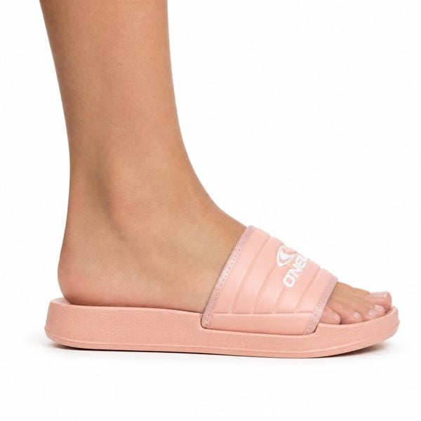 Klapki damskie sportowe O'NEILL KELSO SLIDER WOMEN LOW. Czerwone klapki O'Neill, bez wzorów, z materiału, bez obcasa. Za 65,00 zł.