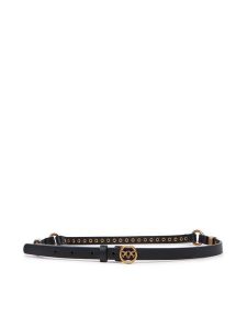 PINKO Pasek Damski Studs Belt H 1,2 AI 25-26 105872 A0F1 Czarny. Czarne paski Pinko, bez wzorów, ze skóry. Za 379,99 zł.