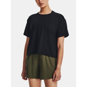 Koszulka fitness damska Under Armour Motion. Czarne bluzki Under Armour, xl, bez wzorów, sportowe, bez kołnierzyka, bez ramiączek. Za 129,99 zł.