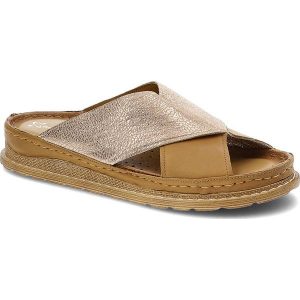 Brązowe Klapki Maciejka Wygodne Skórzane Buty. Brązowe klapki Maciejka, bez wzorów, z dresówki, bez obcasa, na obcasie. Za 205,00 zł.