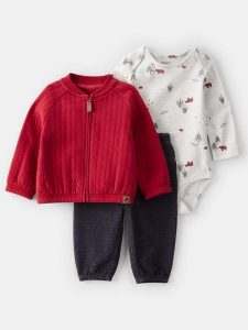 Carter's 3-częściowy zestaw w kolorze szaro-czerwono-granatowym rozmiar: 86/92. Czerwone kardigany Carter's. Za 92,21 zł.