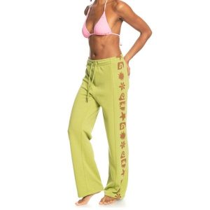 Spodnie turystyczne damskie Roxy Miles Away. Zielone spodnie dresowe Roxy, na lato, bez wzorów, z bawełny. Za 161,70 zł.