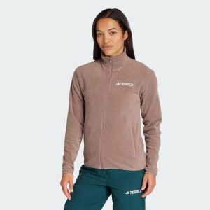 Kurtka Multi Essentials Full-Zip Fleece. Brązowe kurtki ADIDAS, l, bez wzorów, z materiału, bez kaptura. Za 219,00 zł.