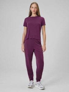 4F Spodnie dresowe z modalem joggery damskie - fioletowe XXL. Czerwone spodnie dresowe 4f, xxl, bez wzorów, z dresówki. W wyprzedaży za 129,99 zł.