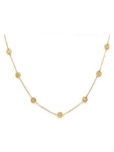 MOODE Naszyjnik "Loana" z elementami ozdobnymi - dł. 42 cm rozmiar: onesize. Żółte naszyjniki MOODE, ze stali. Za 74,46 zł.