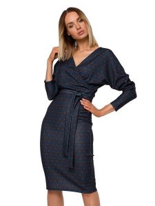 Made of emotion Sukienka ze wzorem rozmiar: L. Niebieskie sukienki Made Of Emotion, l, bez wzorów, bez kołnierzyka, bez ramiączek, midi. Za 268,95 zł.