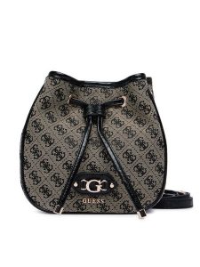 Guess Torebka Samantha Mini HWJT23 13770 Czarny. Czarne torebki klasyczne Guess, z aplikacjami, z materiału, bez dodatków. Za 544,99 zł.