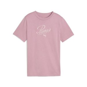 Młodzieżowa koszulka Essentials Script PUMA Poised Pink. Czerwona bluzki Puma, m, bez wzorów, młodzieżowe, bez kołnierzyka, bez ramiączek. Za 66,99 zł.