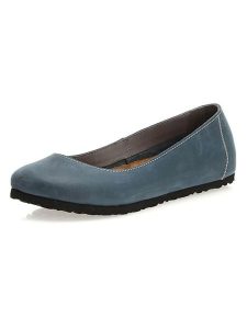 Comfortfusse Skórzane baleriny w kolorze granatowym rozmiar: 36. Niebieskie balerinki Comfortfüße, bez wzorów, z okrągłym noskiem, bez obcasa, bez zapięcia. Za 207,39 zł.
