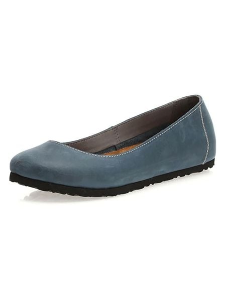 Comfortfusse Skórzane baleriny w kolorze granatowym rozmiar: 36. Niebieskie balerinki Comfortfüße, bez wzorów, z okrągłym noskiem, bez obcasa, bez zapięcia. Za 226,10 zł.