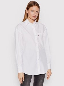 Levi's® Koszula Nola A3362-0000 Biały Loose Fit. Białe koszule s, bez wzorów, z bawełny, bez kołnierzyka, bez ramiączek. Za 289,99 zł.