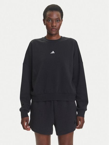 Adidas Bluza Essentials Small Logo Feelcozy JC5932 Czarny Loose Fit. Czarne bluzy ADIDAS, l, bez wzorów, z syntetyku, bez kaptura. Za 149,99 zł.
