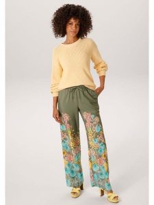 Aniston Spodnie w kolorze khaki ze wzorem rozmiar: 38. Brązowe spodnie z wysokim stanem Aniston, bez wzorów, z materiału, z podwyższonym stanem. Za 173,99 zł.